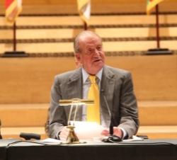Don Juan Carlos, durante su intervención.