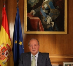 Don Juan Carlos, durante su mensaje a los españoles