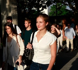 Leonor a su llegada a la Universidad Carlos III