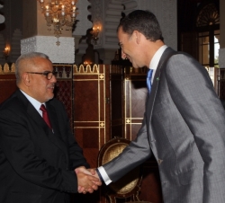 Su Majestad el Rey recibe en audiencia al jefe de Gobierno del Reino de Marruecos, Abdelilah Benkirán