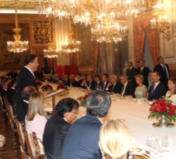 El Presidente de la República de Panamá, Sr. Juan Carlos Varela Rodríguez, durante su intervención