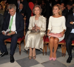 Su Majestad la Reina Doña Sofía en los instantes previos al inicio del Concierto