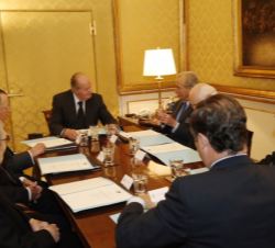 Don Juan Carlos durante la reunión del Patronato del Fondo para la Protección de la Naturaleza