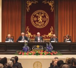 Don Juan Carlos preside el acto de presentación de la Cátedra America Latina de la Universidad Pontificia Comillas