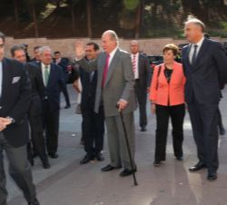 Don Juan Carlos a su llegada a la Plaza de Toros de Las Ventas