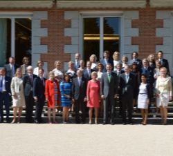 Su Majestad el Rey, con los miembros del Círculo de Empresarios de Westfalia.