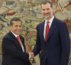 Don Felipe, con el Presidente Humala