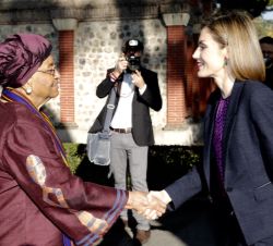 Su Majestad la Reina recibe a la Presidenta de la República de Liberia, Johnson-Sirleaf