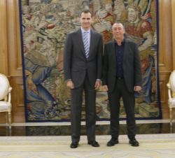Su Majestad el Rey con representante de Compromís-Podemos-És el Moment (PODEMOS-COMPROMIS), Joan Baldoví Roda