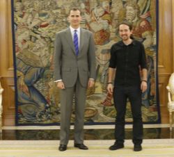 Su Majestad el Rey y Pablo Iglesias Turrión, de Podemos (PODEMOS)