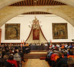 Vista de general del Paraninfo de las Escuelas Mayores de la Universidad de Salamanca