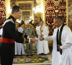 Su Majestad el Rey recibe la Carta Credencial del embajador de la República Islámica de Mauritania, Sidi Ali Sidi Ali