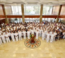 Fotografía grupo de la dotación de la Jefatura de Apoyo Logístico de la Armada