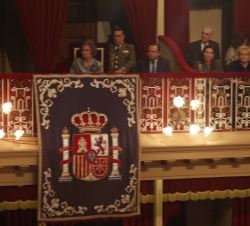 Su Majestad la Reina Doña Sofía, en el palco real, durante la intervención de Don Felipe