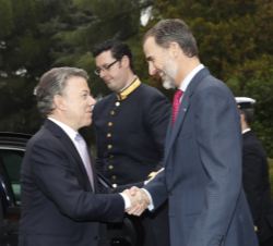 Su Majestad el Rey recibe al Presidente de la República de Colombia, Juan Manuel Santos Calderón