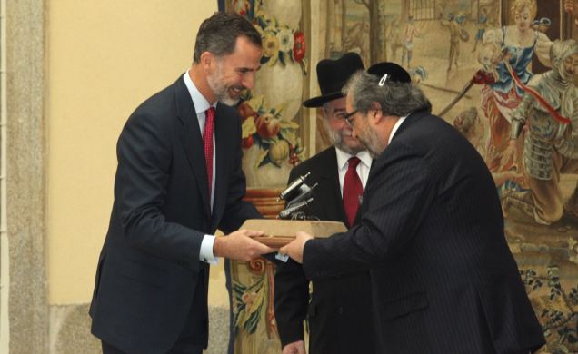 Su Majestad el Rey recibe el 2016 Lord Jakobovitz Prize of European Jewry