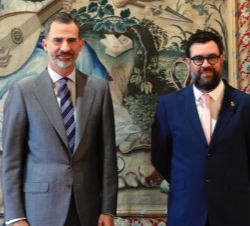 Su Majestad el Rey junto al alcalde de Palma, Antoni Ortega