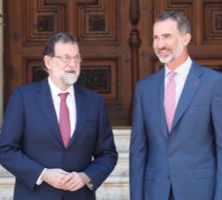 Don Felipe, con el presidente del Gobierno, Mariano Rajoy
