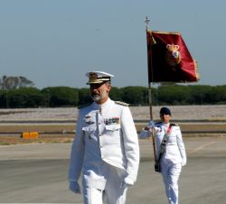 Su Majestad el Rey a su llegada a la Base Naval de Rota