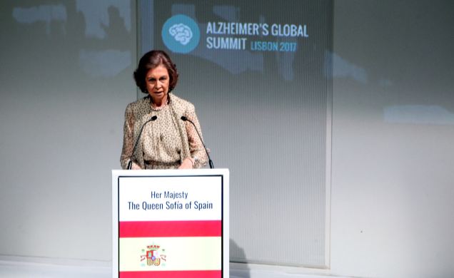 Su Majestad la Reina Doña Sofía durante su intervención