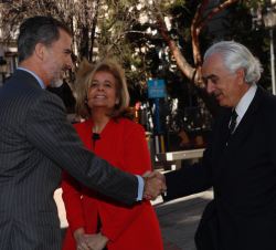 Su Majestad el Rey recibe el saludo del presidente del Consejo Económico y Social (CES), Marcos Peña