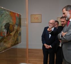 Don Felipe durante la visita al Museo de Bellas Artes de Bilbao