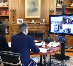 Don Felipe y Doña Letizia mantuvieron una videoconferencia con representantes del ámbito de la Agenda Digital e Inteligencia Artificial