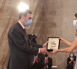 Doña Letizia entrega el galardón a de Investigación Básica 2020 a Francisco José García Vidal