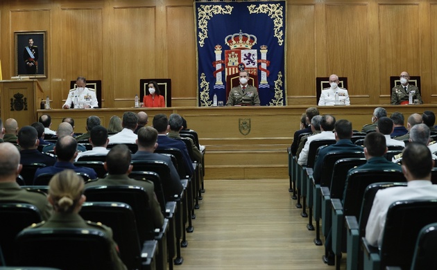 Clausura del XXII Curso de Estado Mayor de la Escuela Superior de las Fuerzas Armadas, presidido por Su Majestad el Rey