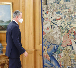 Su Majestad el Rey recibe al presidente del Senado, Ander Gil García