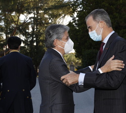 Su Majestad el Rey recibe al presidente de la República del Ecuador, Guillermo Lasso Mendoza