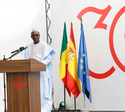 El Ministro de Cultura y Comunicación de la República de Senegal, Abdoulaye Diop durante su intervención