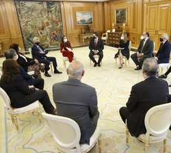 Audiencia de Su Majestad la Reina con los máximos responsables de las principales televisiones públicas iberoamericanas