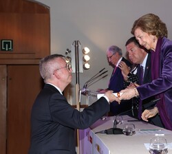 Su Majestad la Reina Doña Sofía durante el acto de entrega de los Premios Europeos de Patrimonio "Premios Europa Nostra" y de los "Prem