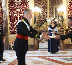 Su Majestad el Rey recibe en el Palacio Real de Madrid las Cartas Credenciales del Embajador de Cabo Verde, Sr. Eduardo Jorge Lima Barros Silva