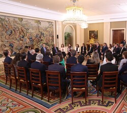 Vista general de la audiencia de Su Majestad el Rey con el Consejo de Presidentes de Multinacionales con España
