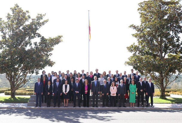 Su Majestad el Rey junto al Consejo de Presidentes de Multinacionales con España