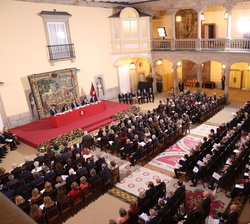 Vista general del Patio Central durante la asamblea ordinaria de la Diputación Permanente y Consejo de la Grandeza de España y Títulos del Reino presi