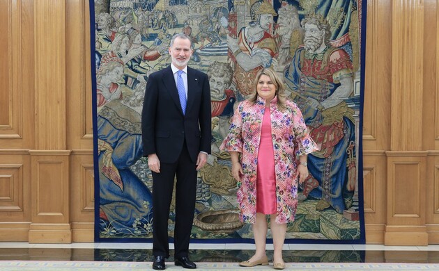 Don Felipe junto a Jenniffer González Colón, gobernadora del Estado Libre Asociado de Puerto Rico