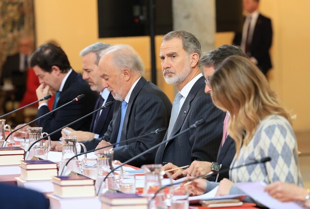 El Rey en la reunión del Patronato de la Fundación pro Real Academia Española