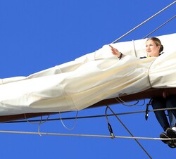 Su Alteza Real la Princesa de Asturias durante la travesía como guardiamarina en el Buque Escuela “Juan Sebastián de Elcano”