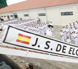 Su Alteza Real la Princesa de Asturias desembarca del Buque Escuela Juan Sebastián Elcano tras finalizar su viaje de instrucción