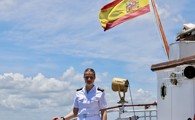 Su Alteza Real la Princesa de Asturias antes de su atraque en el puerto de Salvador de Bahía