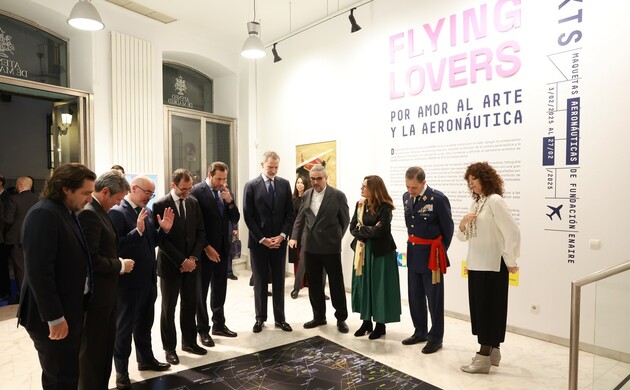 El Rey en la exposición “Flying Lovers: Por amor al arte y la aeronáutica”