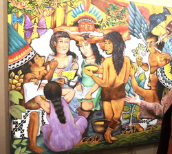 Su Majestad la Reina en la galería de El Amazonas que cuenta con la colaboración de Institute for Postnatural Studies y donde participan galerías como