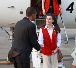 Doña Letizia a su llegada al Aeropuerto Internacional Nelson Mandela