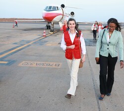 La Reina en Cabo Verde tras su llegada