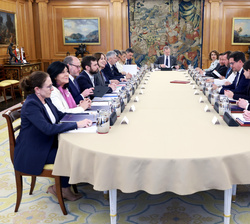 Su Majestad el Rey al inicio de la reunión del Consejo de Seguridad Nacional