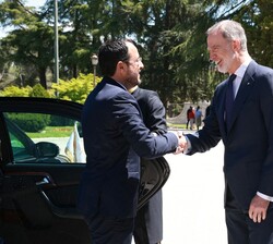 Su Majestad el Rey recibe el saludo del Presidente de la República de Chipre, Nikos Christodoulides