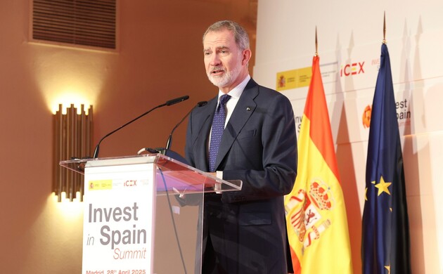 Su Majestad el Rey durante sus palabras en el Foro Internacional “Invest in Spain Summit”